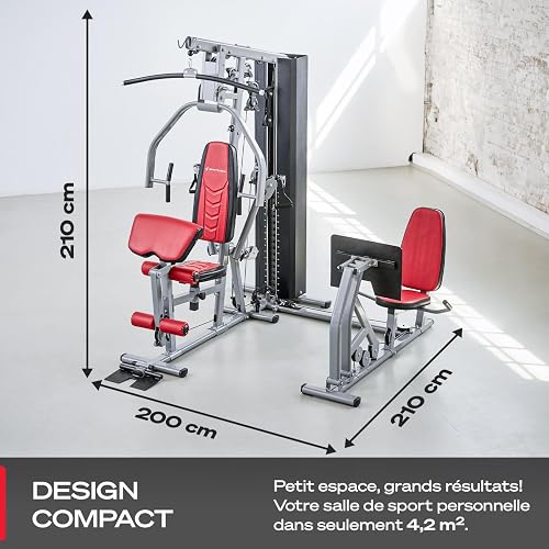 Sportstech Unique premium strength station HGX100/HGX200 for countless training variants, multifunctional home gym with stepper, fitness station made of EVA material for home, robust construction - 7