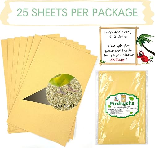 Miniatura 2 de 25 piezas de papel de grava para jaula de pájaros, 11 x 17 pulgadas, papel de grava especial para jaula de pájaros en arena marina. Ideal para