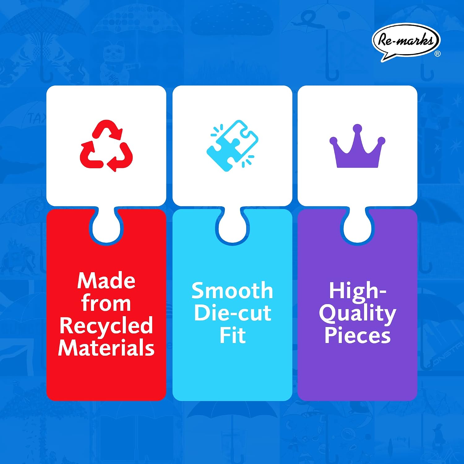 Re-marks Rainy Day Collage Puzzle, 1000-Piece Puzzle for All Ages image 4