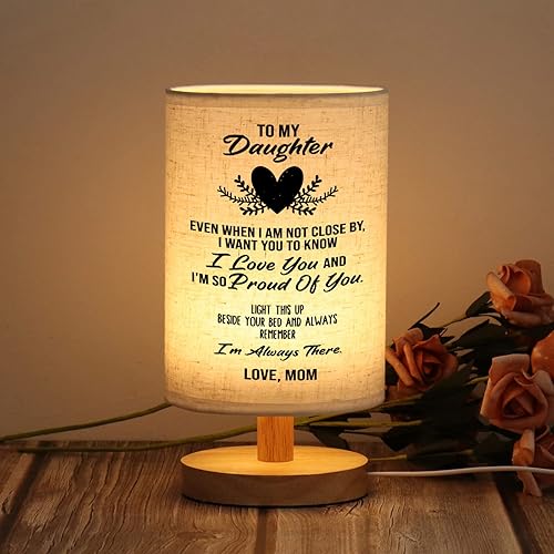 WSYEAR - Regalos de cumpleaños y Día de la Madre para hija de parte de mamá, regalos para hija de mamá, lámpara de mesa para mi hija, ideas de