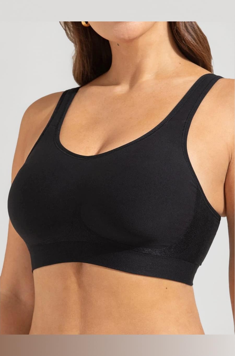 SHAPERMINT Compression Wirefree High Support Bra for Women Small to Plus Size Everyday Wear, Exercise and Offers Back Support