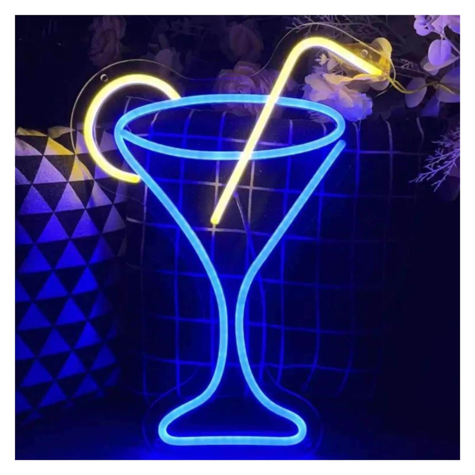 Insegna al Neon Bere Insegne Al Neon Alimentate Tramite USB, Luce Al Neon Per Limonata Adatta Per Decorazioni Da Parete Per Feste In Club, Bistrot 30cmx40cm