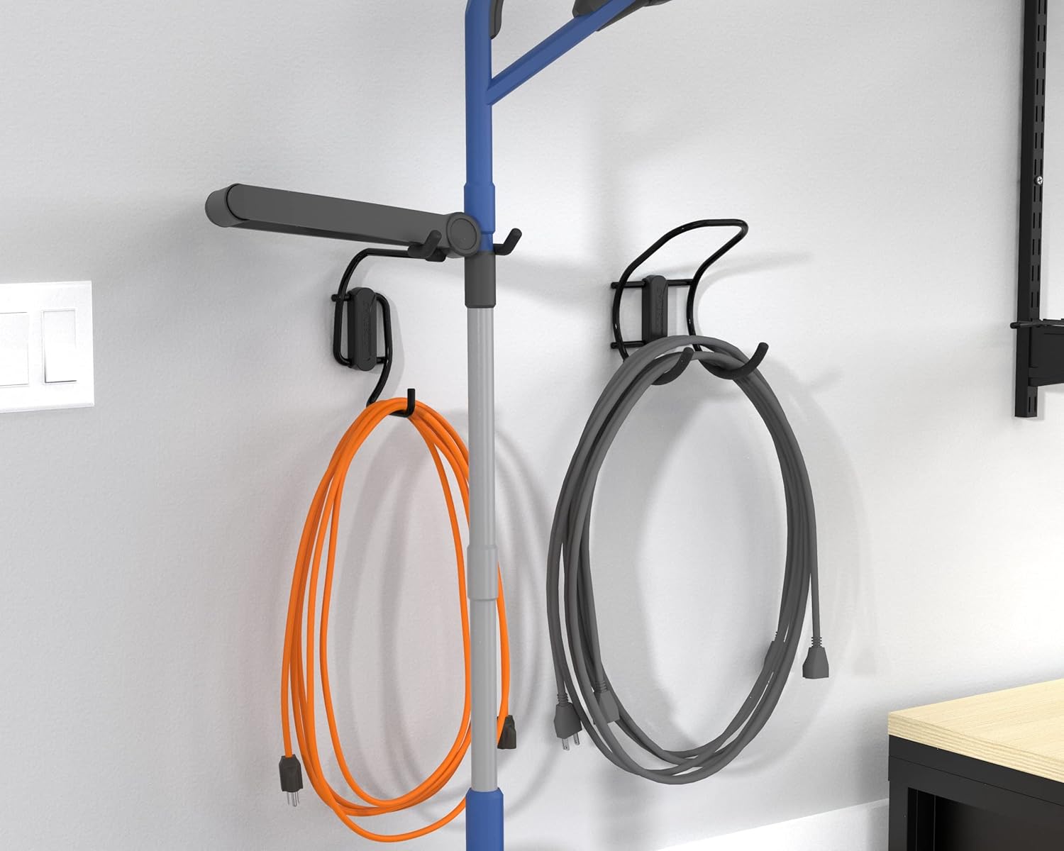 ClosetMaid MaxLoad 2-Pack Garage Hooks & Hangers Wall Mount Heavy Duty Storage for Cords, Hoses, Power Equipment, Black : Everything Else