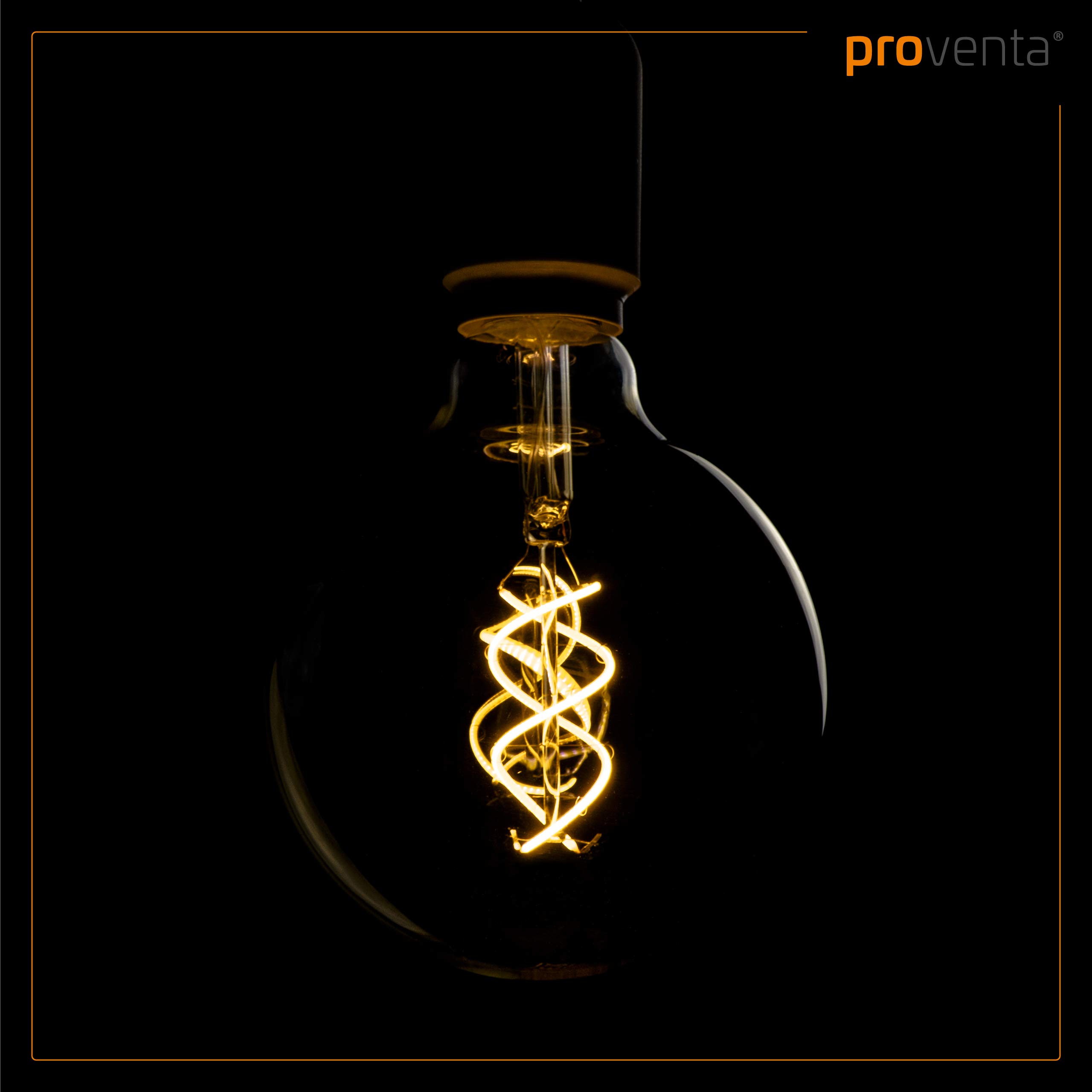 Edison Globe Filament-Birne dimmbar E27 4 Watt Doppelwendel 1.800 K extra-warmweiß 250lm G125 LED-Leuchtmittel Dekolampe Vintage Retro 5-Pack