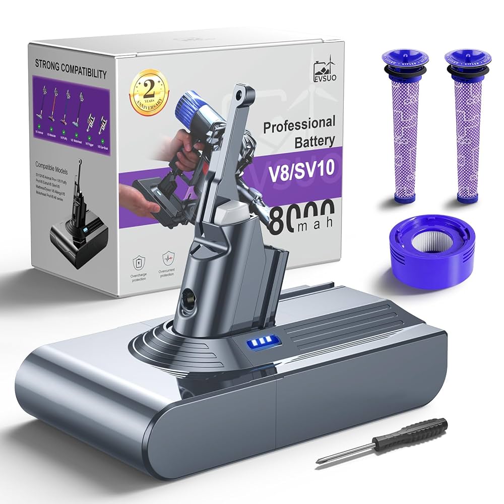 Amazon.com: 8000mAh Replacement Battery for Dyson V8 Animal