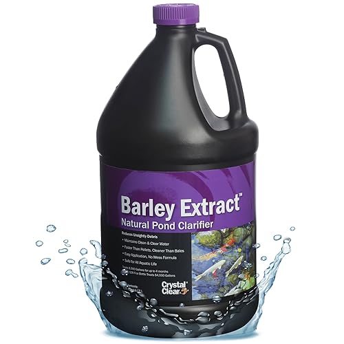 CrystalClear Tratamiento de estanque de extracto de cebada – Clarificador de agua natural para fuentes, jardines acuáticos y estanques Koi, limpia