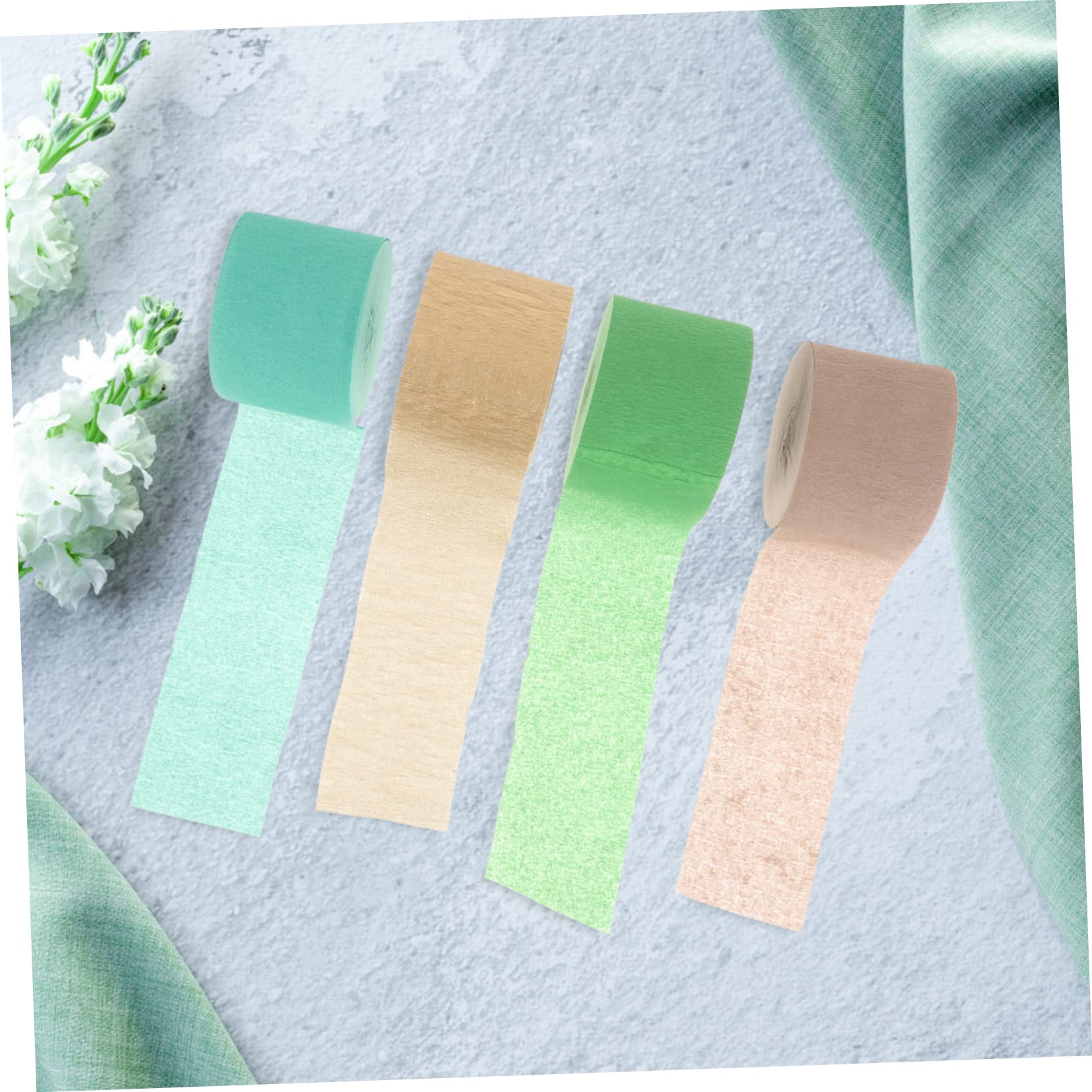SEWACC 24rouleaux Papier Crépon Pour Fête Décorations Anniversaire Mariage Et Événements Spéciaux