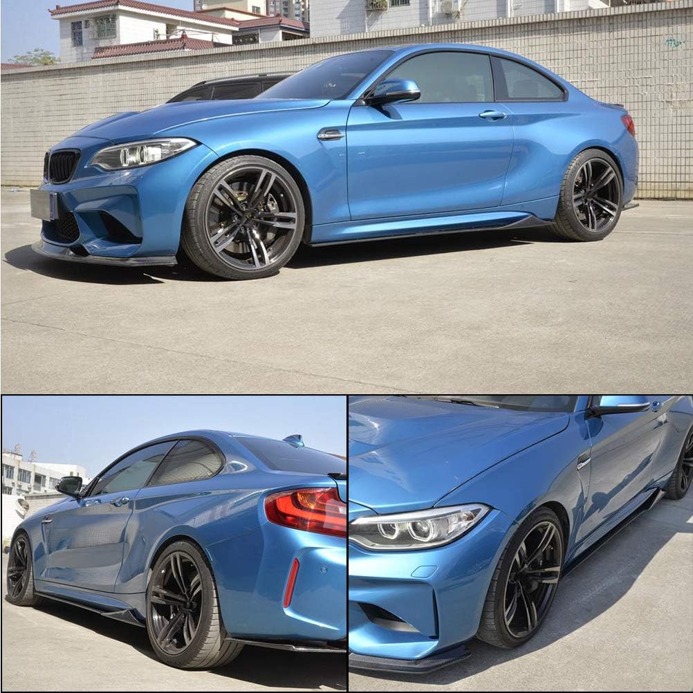 fits BMW F87 M2 Coupe 2016-2018 Real Carbon Fiber Side Skirts Extensions Lip Rocker Panels 2pcs/Set