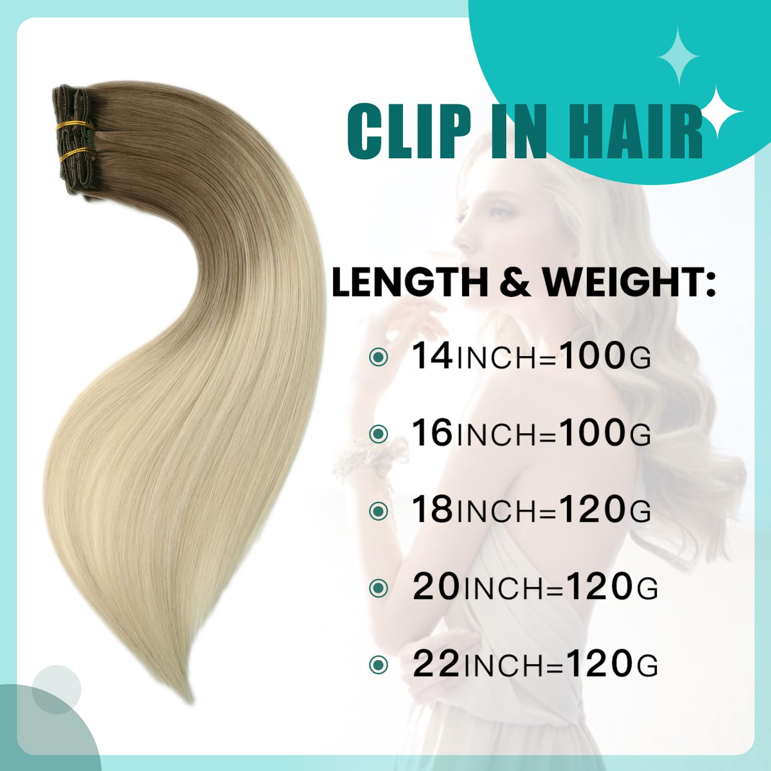 SURNEL Extensiones Clip Pelo Natural 100g 35cm 6 Piezas Castaño Chocolate Extensiones De Clip De Humano Real Extensiones Pelo Natural Remy (C#4-35cm) — view 107