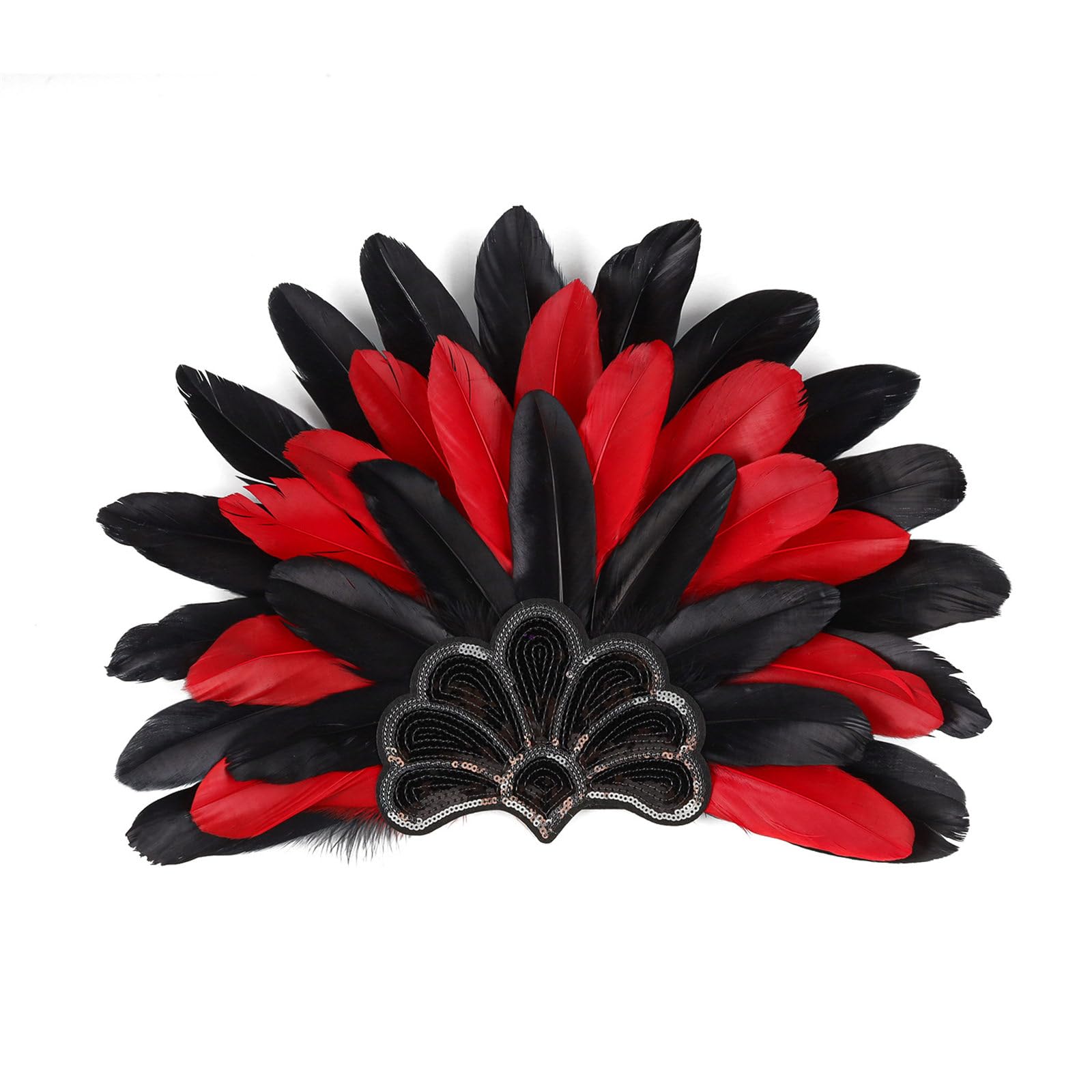Ldabrye Feathered Headbands Cosplay Handmade Hair Accessories For Women Masquerade Headpiece Mardi Gras Art Decors
