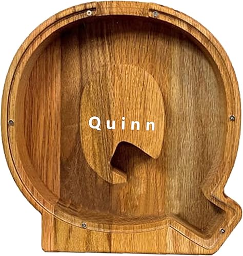 Miniatura 7 de Alcancía de madera grabada, alcancía de madera grabada, hucha con nombre de niño, alcancía de madera de 9 x 9 pulgadas, regalo para niños, regalo de