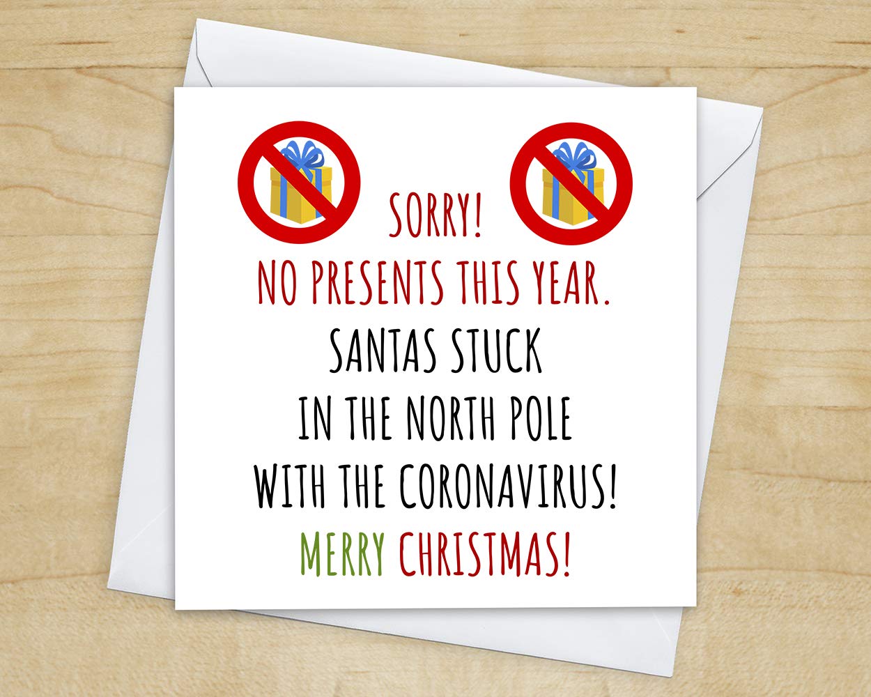 Lockdown Christmas Cards - 15+ Style Choices! - Lockdown Corona Pandemic Quarantine Self Isolation Christmas Cards - Funny Cheeky Rude Lockdown Xmas Cards for Him Her Brother Sister Mum Dad (Style 2)