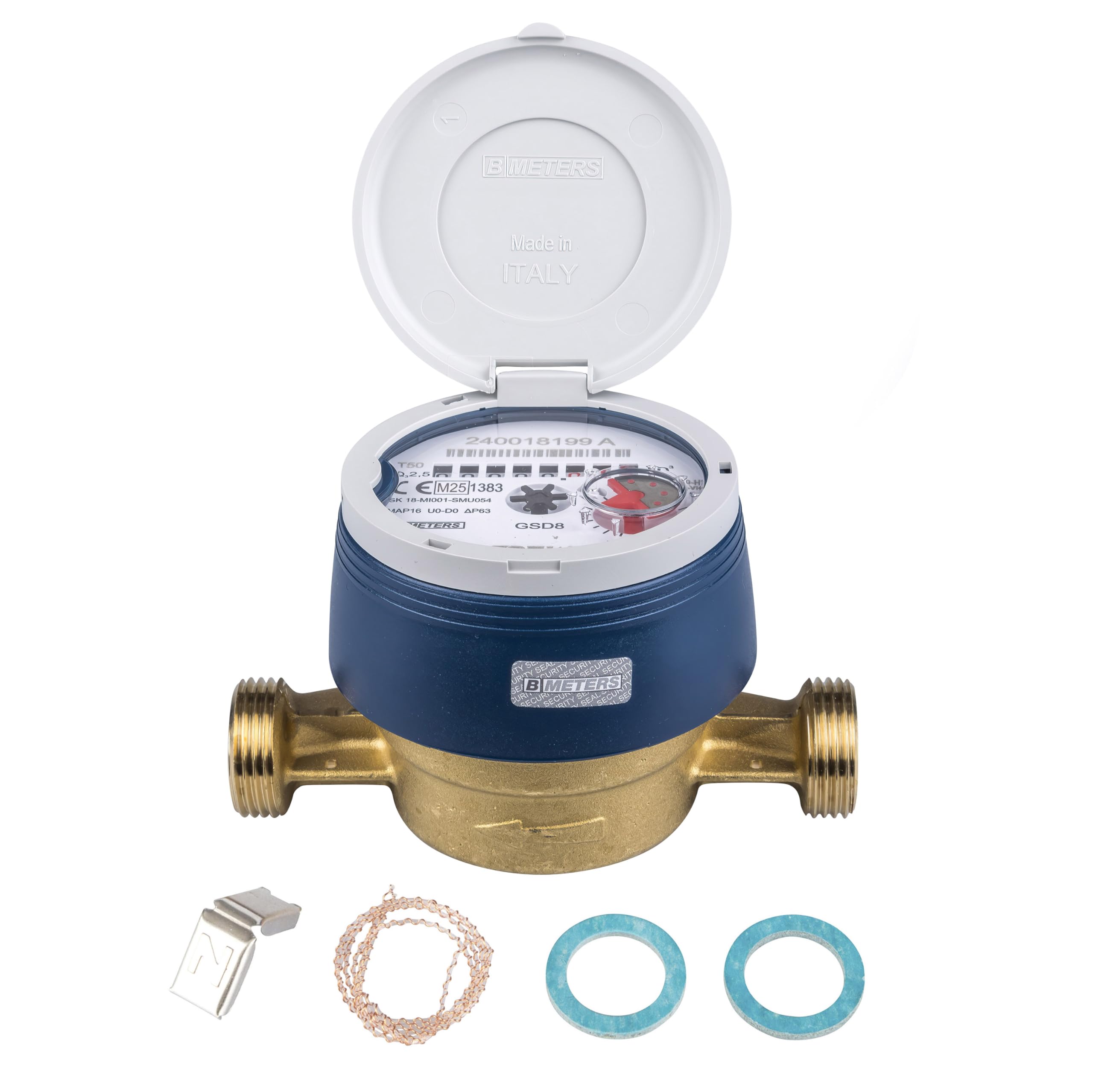 Wasserzähler für Garten, 3/4 Zoll AG/BL, 110 mm, mit UV-Schutzhaube