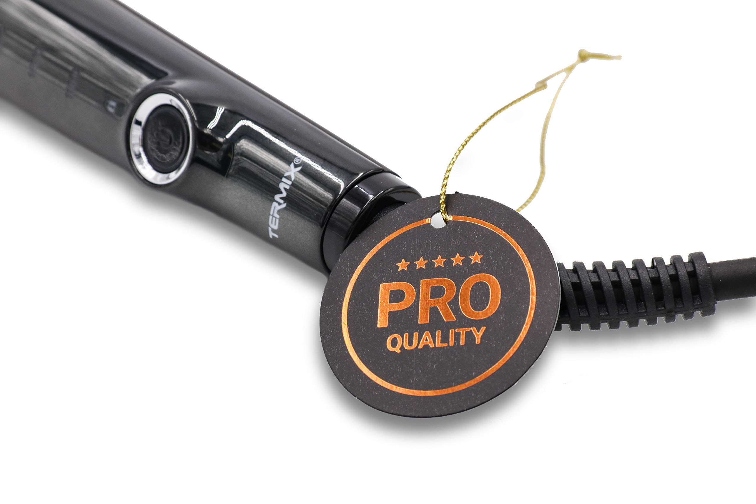 Termix Rizador de Pelo Profesional Evolution Wand, Regulador de Tª con Sensor Táctil. Sistema de Seguridad Pro Tech, Calentamiento Inmediato, Tenacilla Plancha Rizadora, Negro