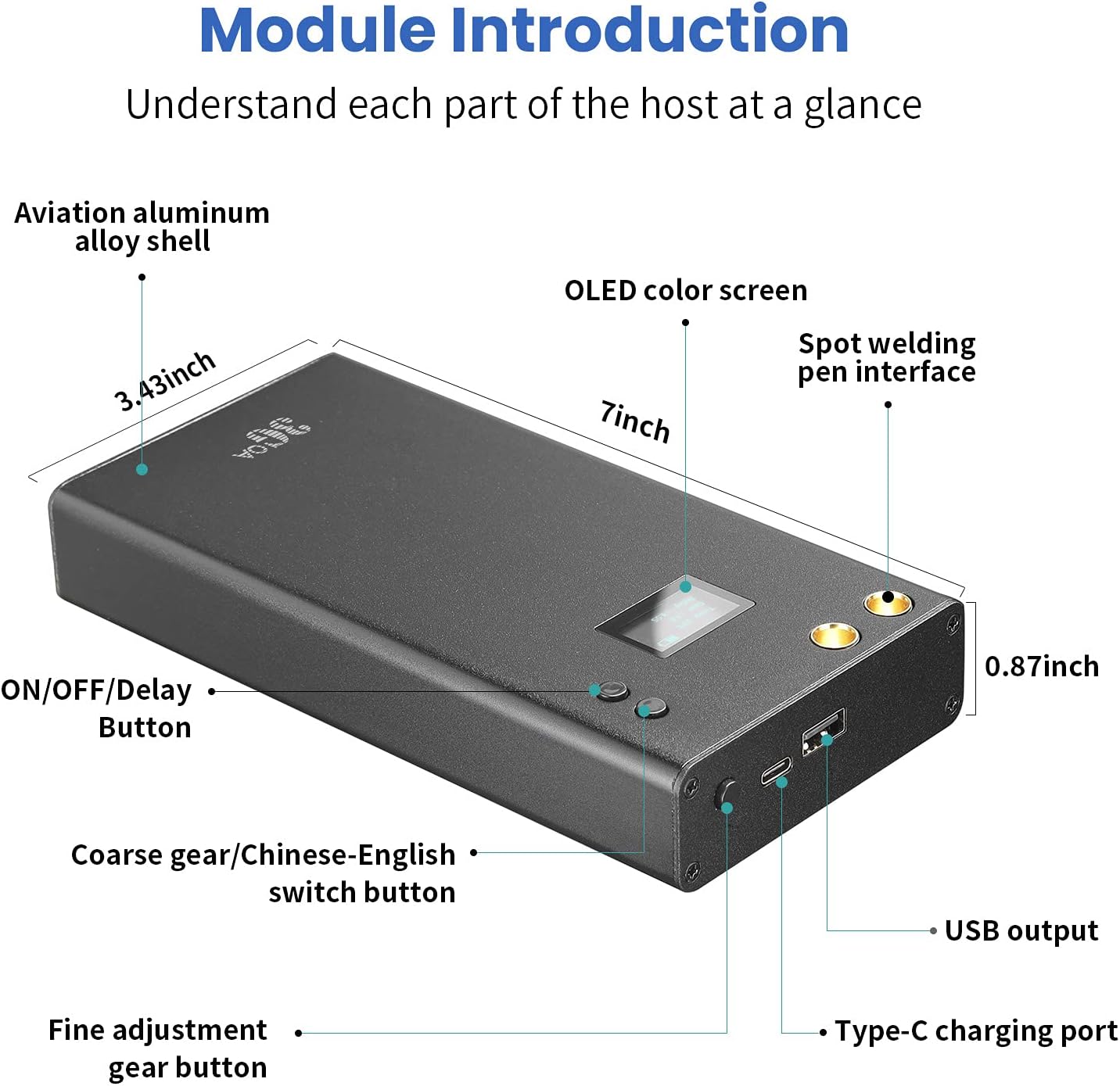 Upgraded Mini Spot Welder with LCD Screen, Riiai 70 Gears Adjustable Portable DIY Spot Welding Machine, USB-Charging, Quick Release Pen, Nickel Sheet, for 18650 Battery - - 