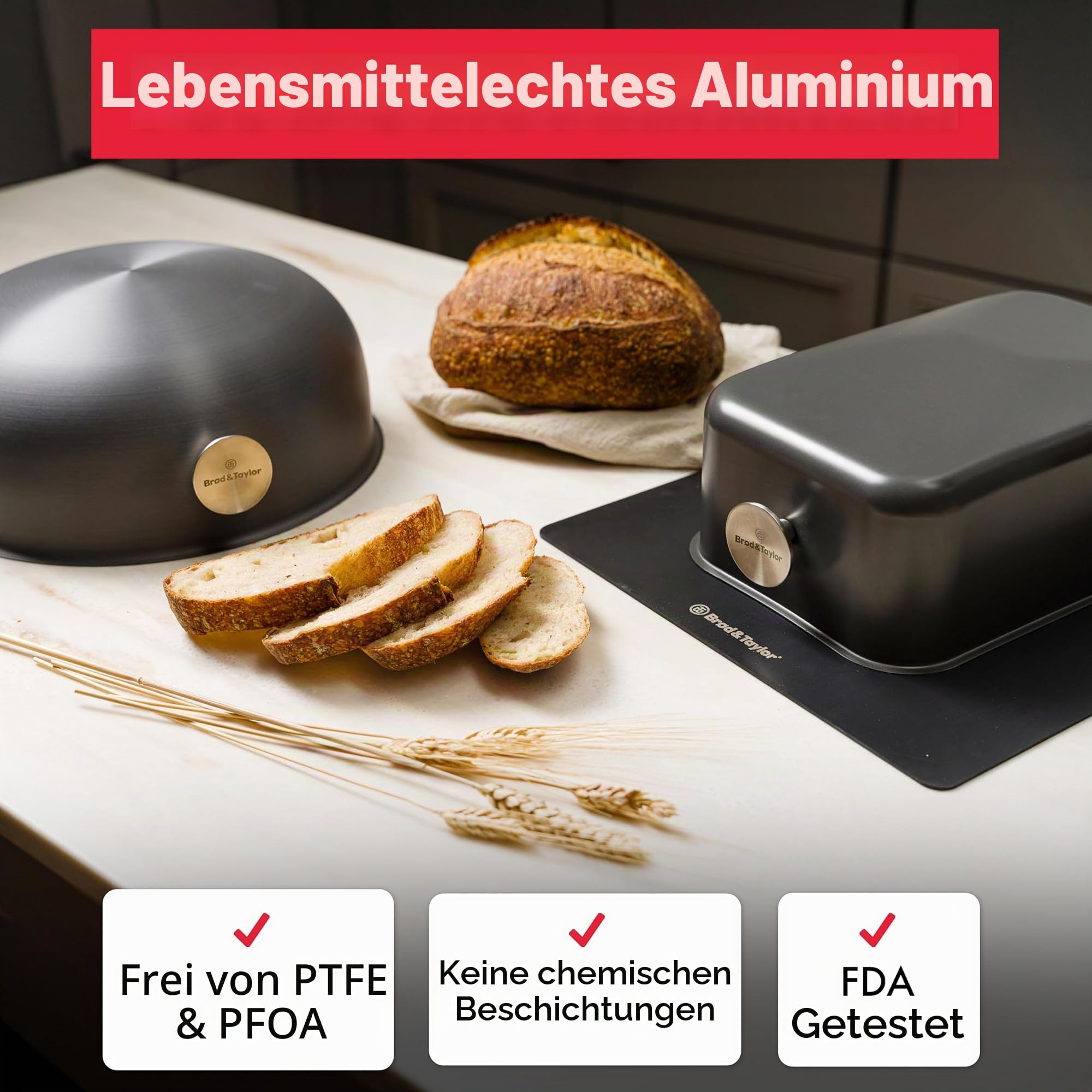 Brod & Taylor Ultraleichte Backschale für Sauerteigbrot (Boule) - kein Vorheizen nötig für knusprige Kruste und gleichmäßiges Backen