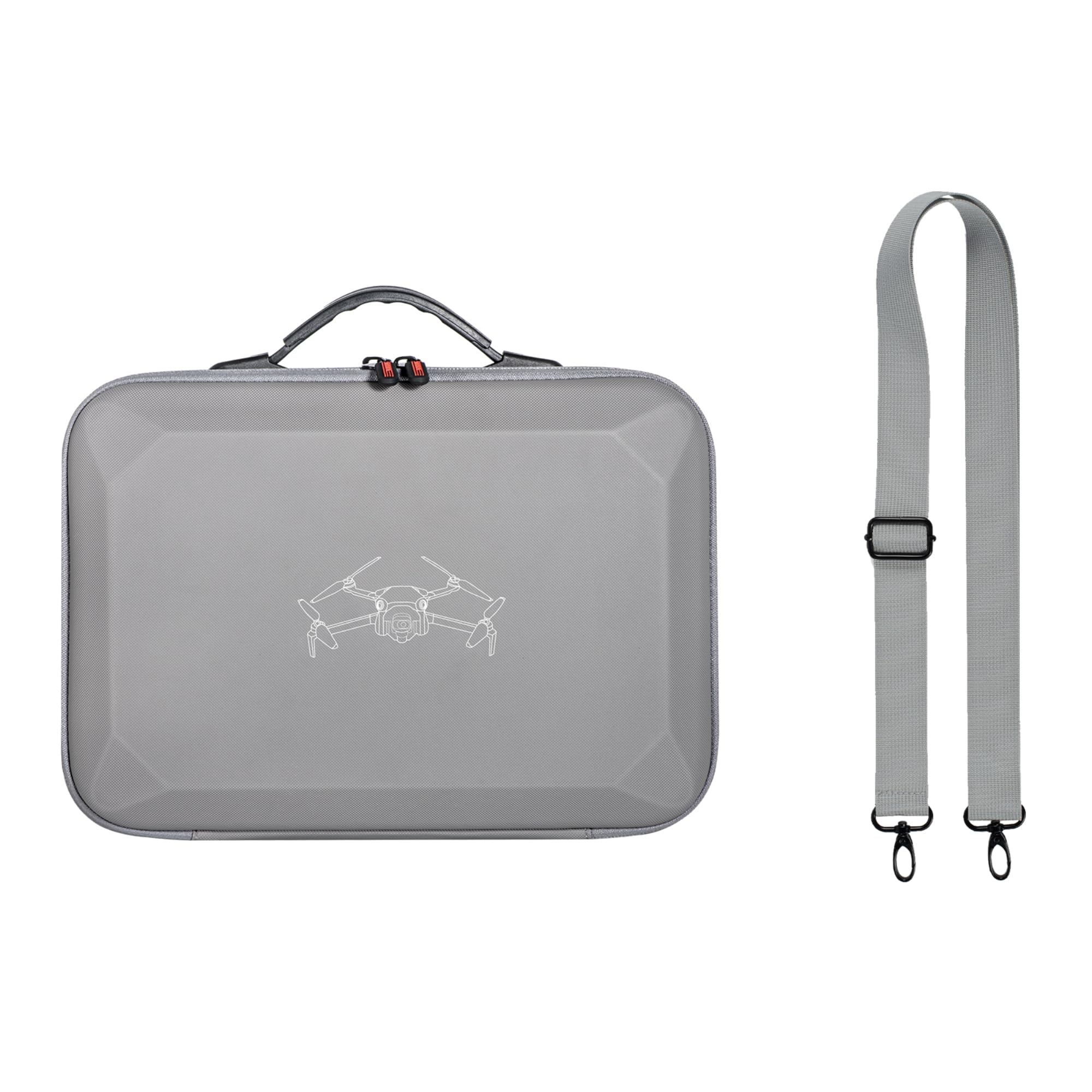 Hard Carrying Case for Dji Mini 4 Pro (with RC2 Controller), Gray Waterproof PU Portable Shoulder Bag and Handbag 2 in 1