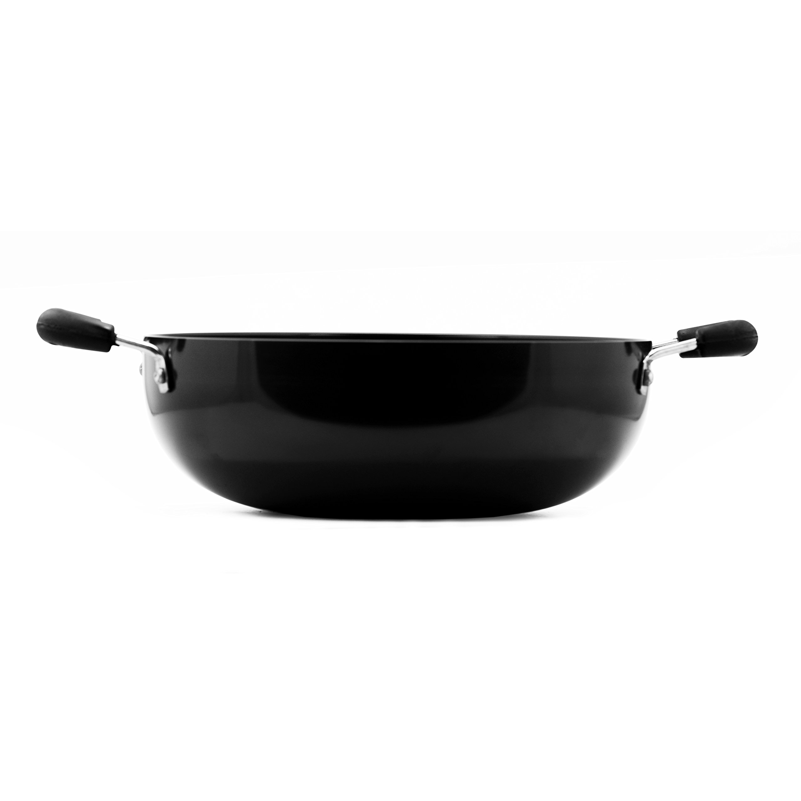 Sumeet 3Mm Hardanodised Deep Kadhai Size No. - 11 20Cm Dia. 1.5 Ltr Capacity, Black - Image 5 thumbnail