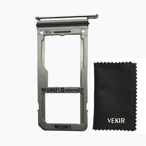 VEKIR Sostituzione Dual Sim Card Tray per Samsung Galaxy G950F G950U  Silver 