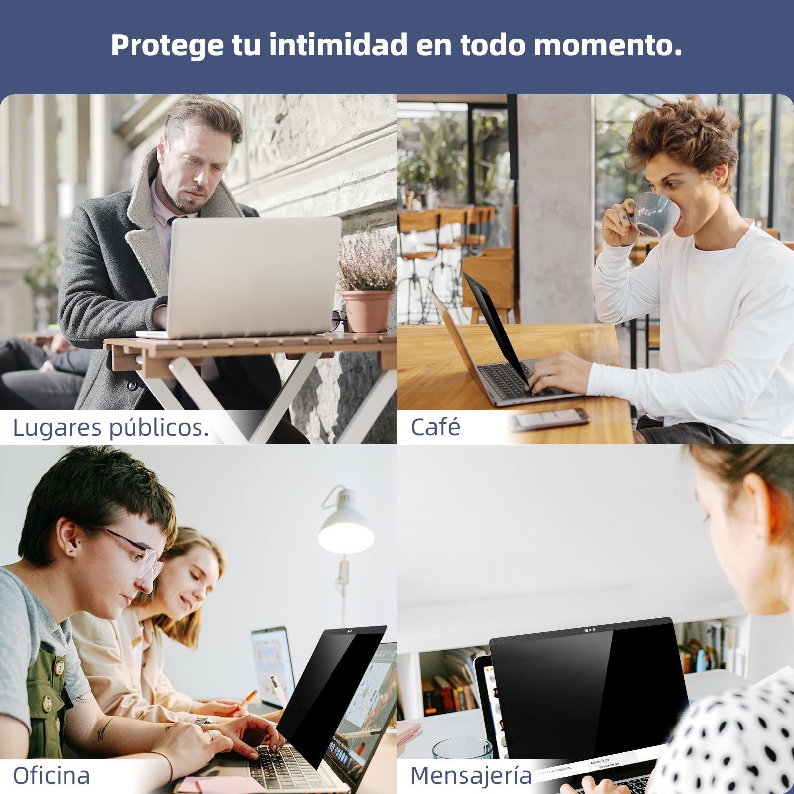 Filtro de Privacidad Magnético Compatible con MacBook Pro 14 Pulgadas (2021-2026, M1,M2,M3,M4,M5), Removible Anti Reflejo Luz Azul Mac Laptop Privacy Portátil Protector de Pantalla para Mac 14.2"