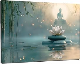 LAIART Lotus Zen Canvas Print Wall Art Modern Artwork Wall Decor
