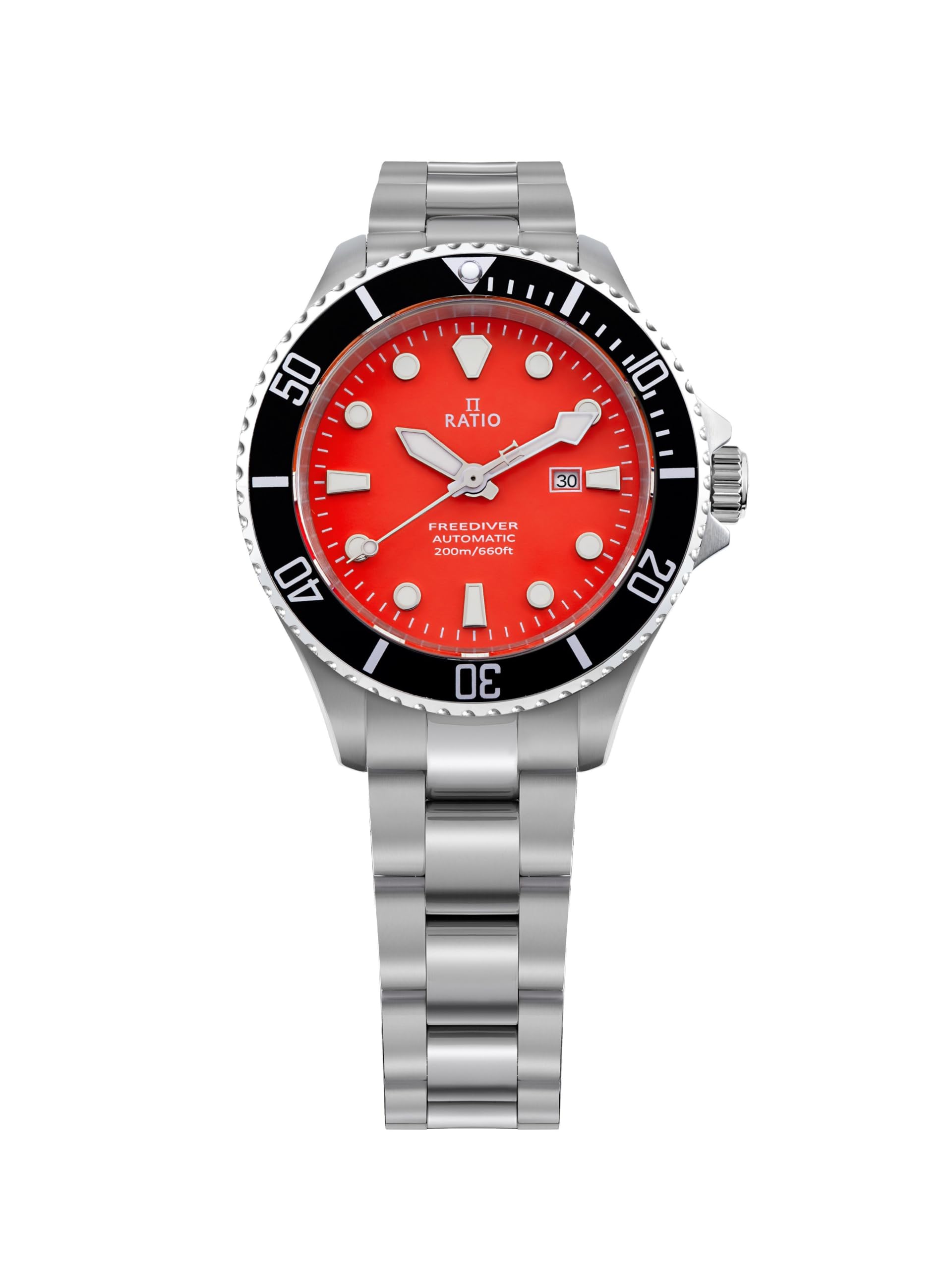 FreeDiver Sapphire Stainless Steel Red Dial Automatic RTFL836 200M Women's Watch