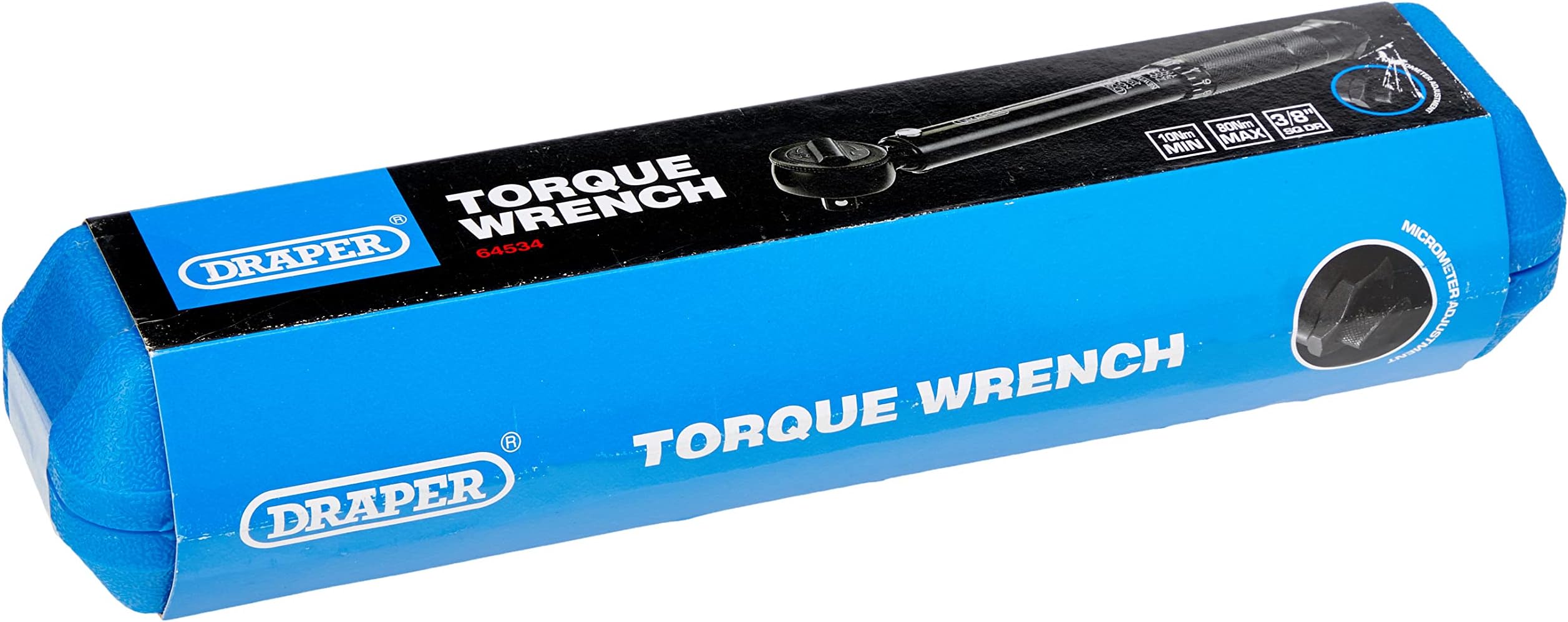 Draper 64534 Square Drive Ratchet Torque Wrench 3/8 Inch , Blue