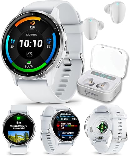 Wearable4U - Reloj inteligente Garmin Venu 3 GPS con pantalla AMOLED de 1.772 in, características avanzadas de salud y fitness, hasta 14 días de
