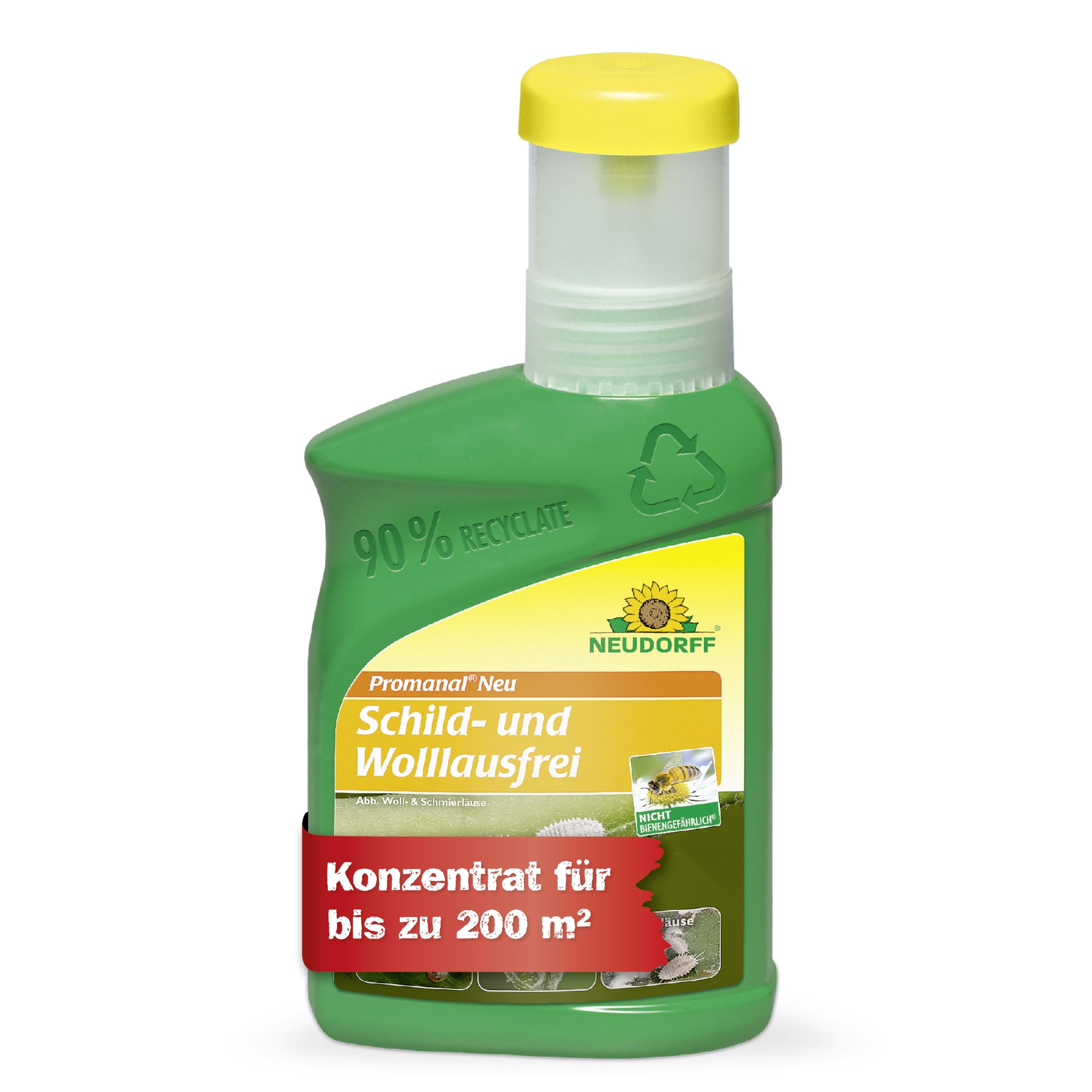 Neudorff Promanal Neu Schild- und Wolllausfrei – Konzentrat bekämpft Schild- und Wollläuse sowie Spinnmilben an hartlaubigen Zierpflanzen wie z.B. Oleander und Olive, 250 ml