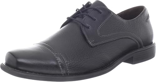 Johnston & Murphy Men's Macomb Cap Toe Oxford,Black Calf Skin,8 M US