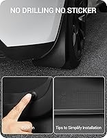 Vista 5 de BASENOR Guardabarros Protectores contra Salpicaduras Tesla Model Y 2024-2020, protección contra sedimentos del vehículo, sin perforación, sin cinta