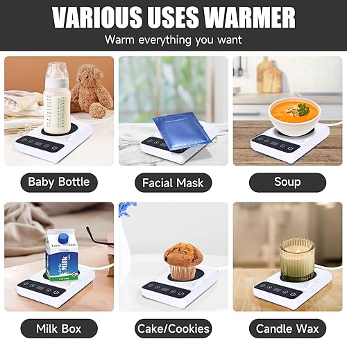 Miniatura 22 de Calentador de tazas – Calentador eléctrico de taza de café con temporizador, calentador de taza de café para escritorio apagado automático, control