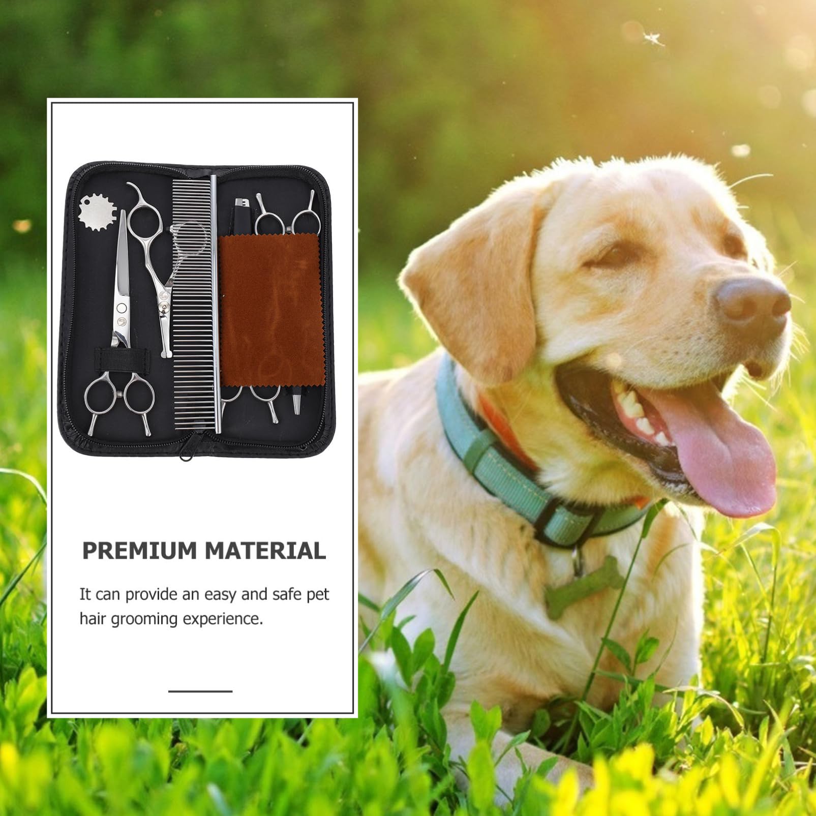 POPETPOP Ciseaux de Toilettage pour Chiens Kit de Coupe de Poils Ciseaux de Coiffure pour Animaux de Compagnie Tondeuse de Coiffure de Coupe pour Chiens