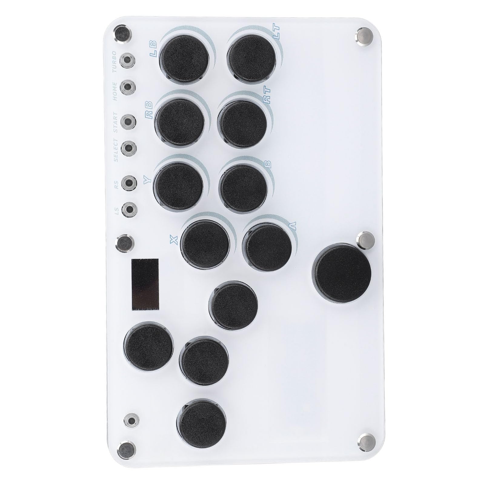 Omquot Controller da Gioco Fight con Effetti RGB per PC e Giocatori Multipiattaforma Design Portatile a 13 Tasti Satinato