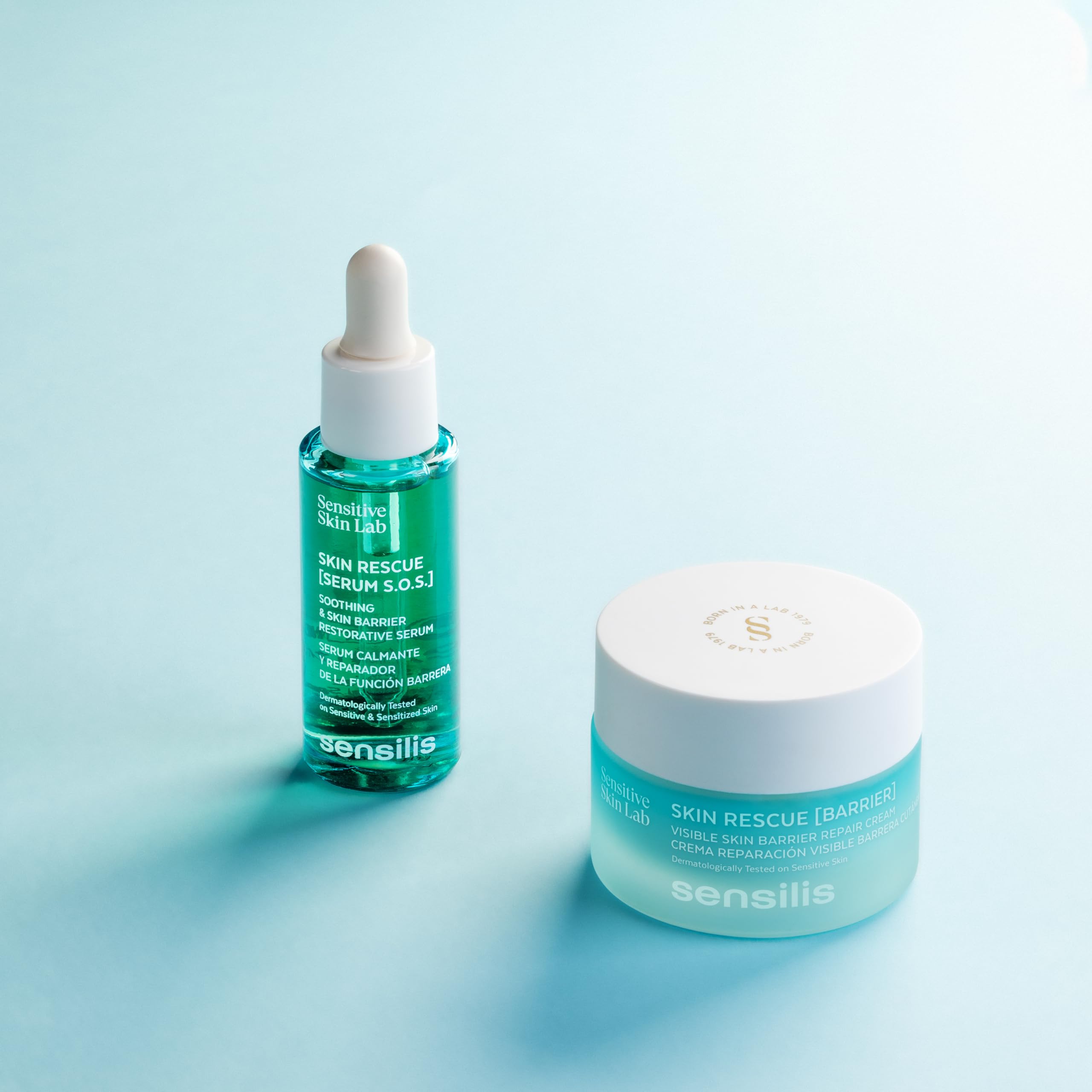 Sensilis - Pack Rescue Barrier, Crema 50 ml y Sérum 15 ml | Calma, Hidrata, Repara, Reduce Rojeces, Rosácea, Cuperosis, Pack Crema y Sérum, Uso Facial, Confort, Piel Sensible