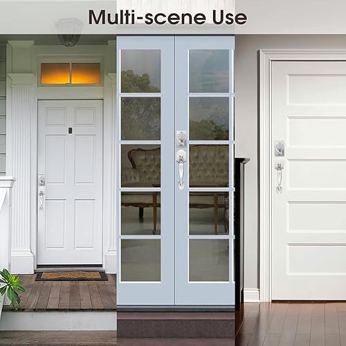 Miniatura 7 de Cerradura de teclado electrónico, níquel satinado, entrada sin llave, bloqueo automático, 99 códigos de acceso