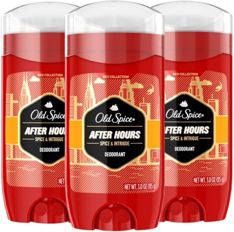 Red Collection After Hours Scent Deodorant for Men, 3.0 oz, Pack of 3