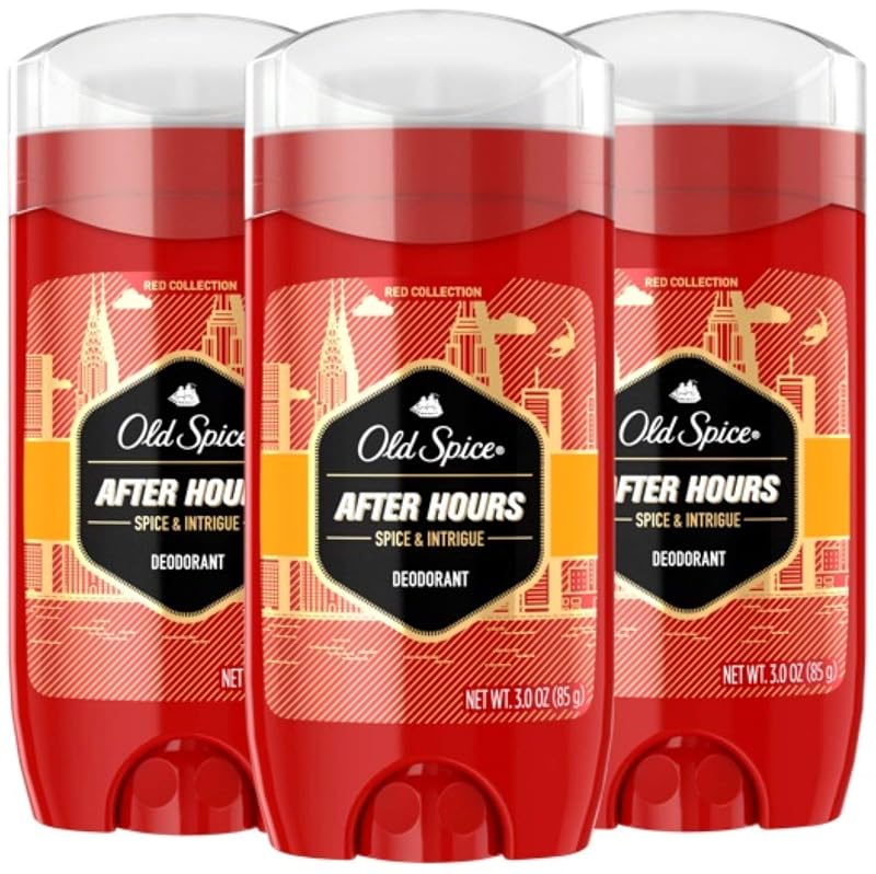 Desodorante Old Spice Red Collection After Hours, 85 g, Pacote com 3