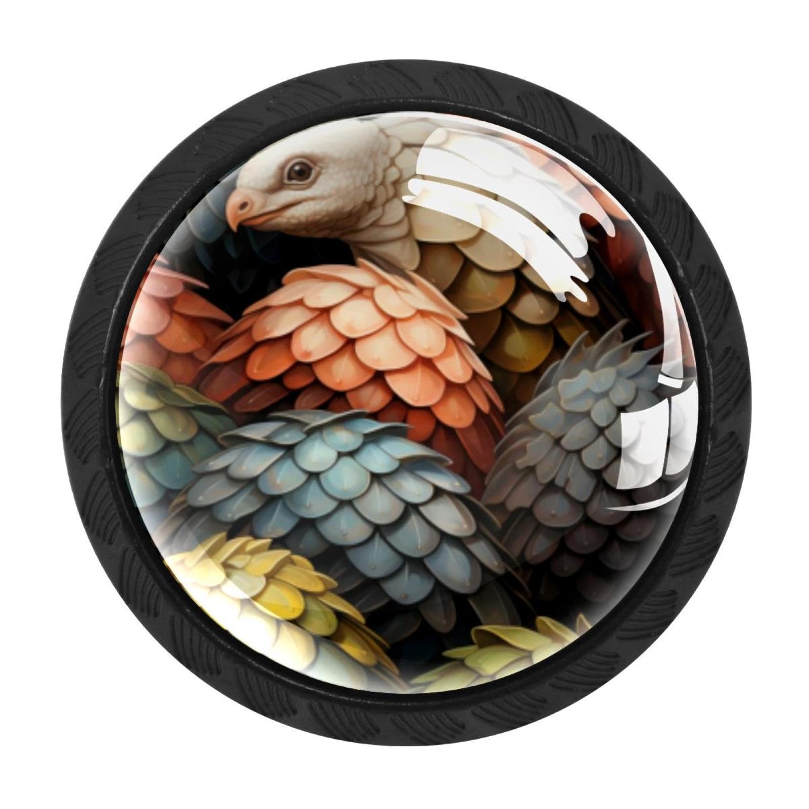 Chenzzzz Multicolored 07 4 Pack Black Pangolin Cabinet Pulls Kitchen Cabinet Handles Ideal For Cabinet,Drawer,Cupboard And Wardrobe