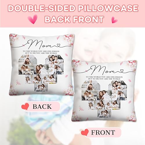 Miniatura 4 de Funda de almohada personalizada con imagen, regalo de cumpleaños para el Día de la Madre, para mamá, esposa, de hija, hijo, niños, marido, funda de