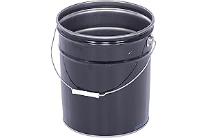 Vestil 5 Gallon Steel Open Head Bucket with Handle and Lid