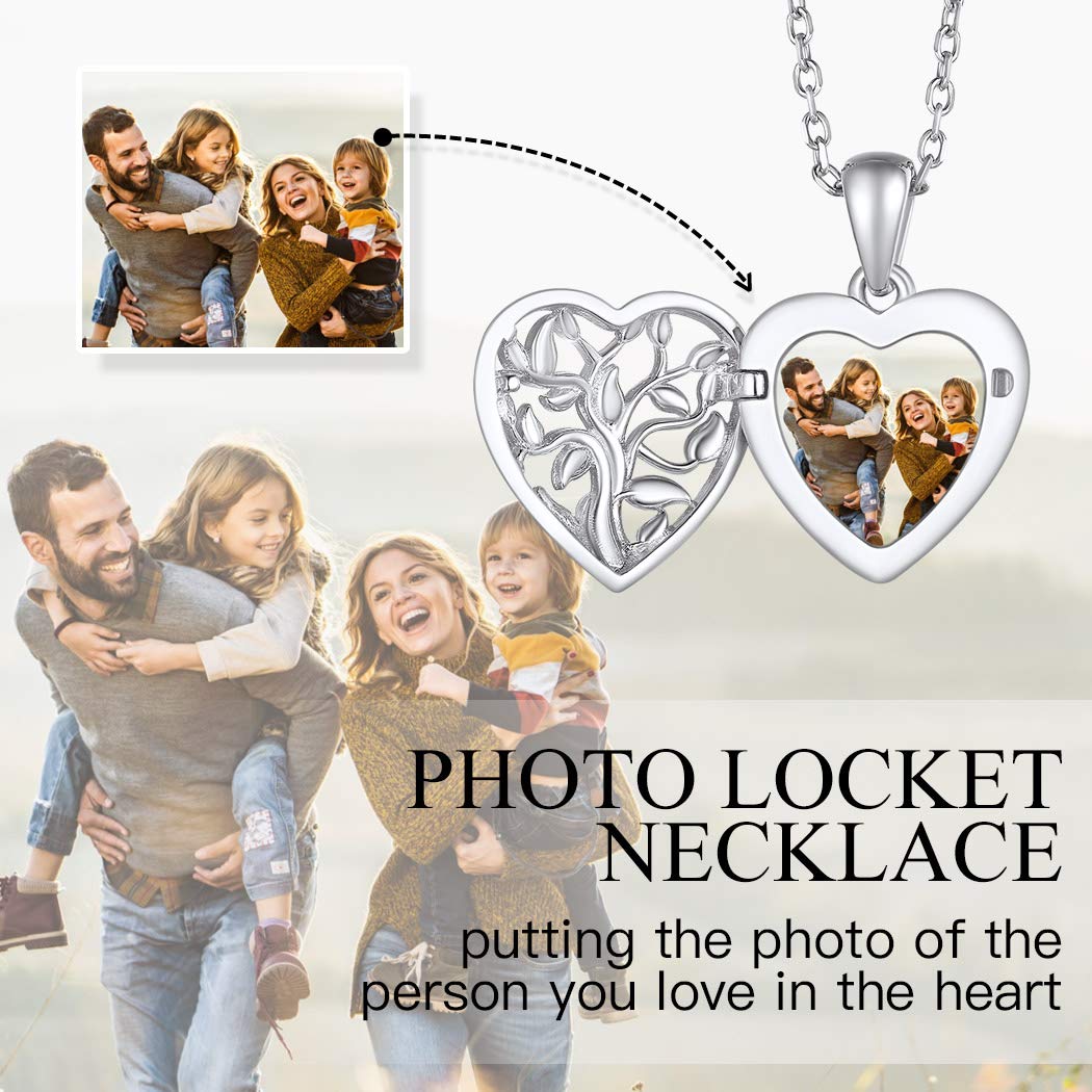 Suplight Collana Personalizzata con Foto a Medaglione Cuore Apribile Collana da Donna Personalizzata Placcato Oro 18K Oro Rosa Confezone Regalo