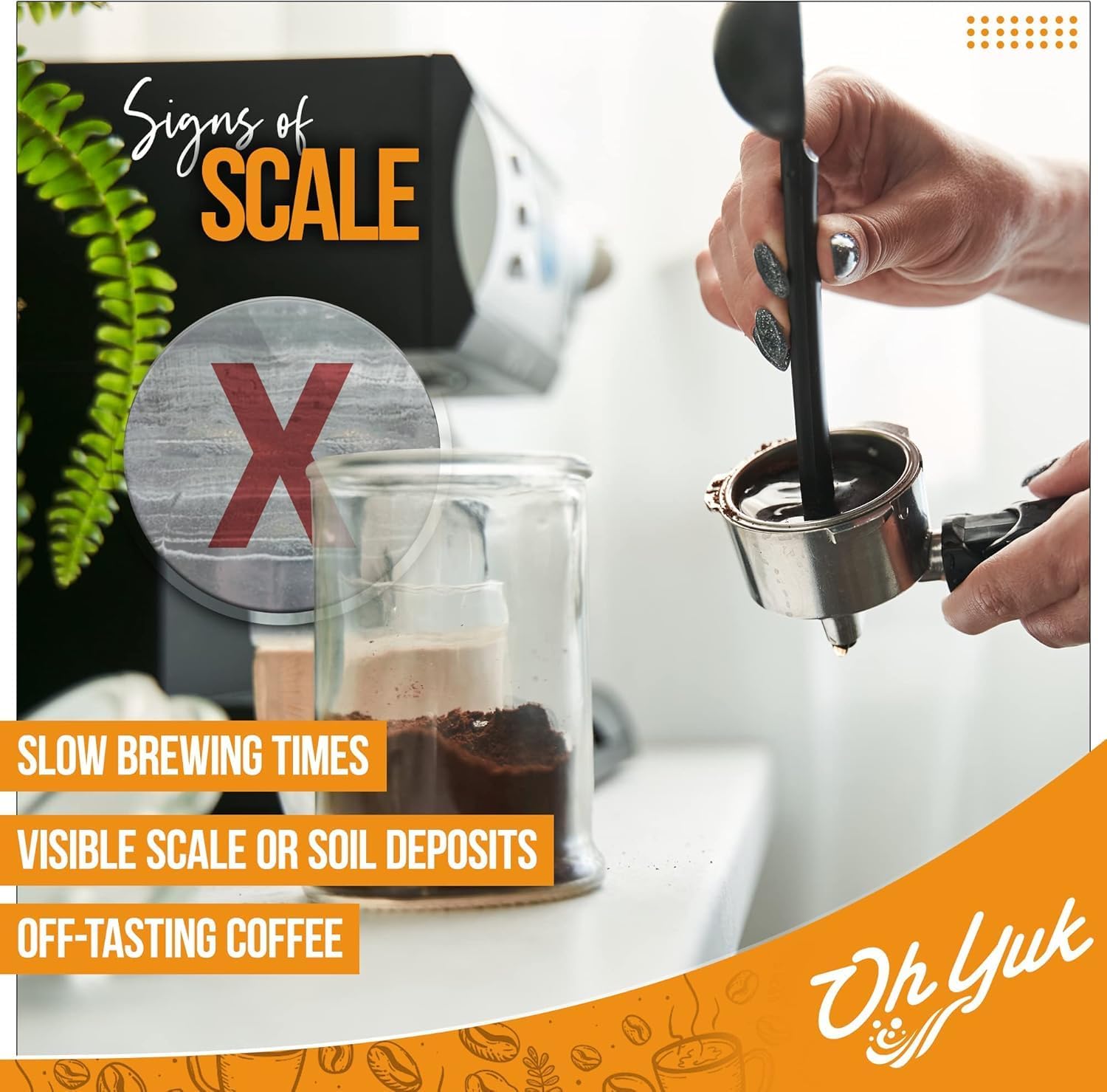 Oh Yuk Coffee Machine Descaler - Cleaning and Descaling Solution Universally Compatible for All Brands and Machine Types: Breville, Delonghi, Nespresso, Keurig - 16 oz (2) 16 Fl Oz (Pack of 2) image 6 of 7 B0DPY16GYK