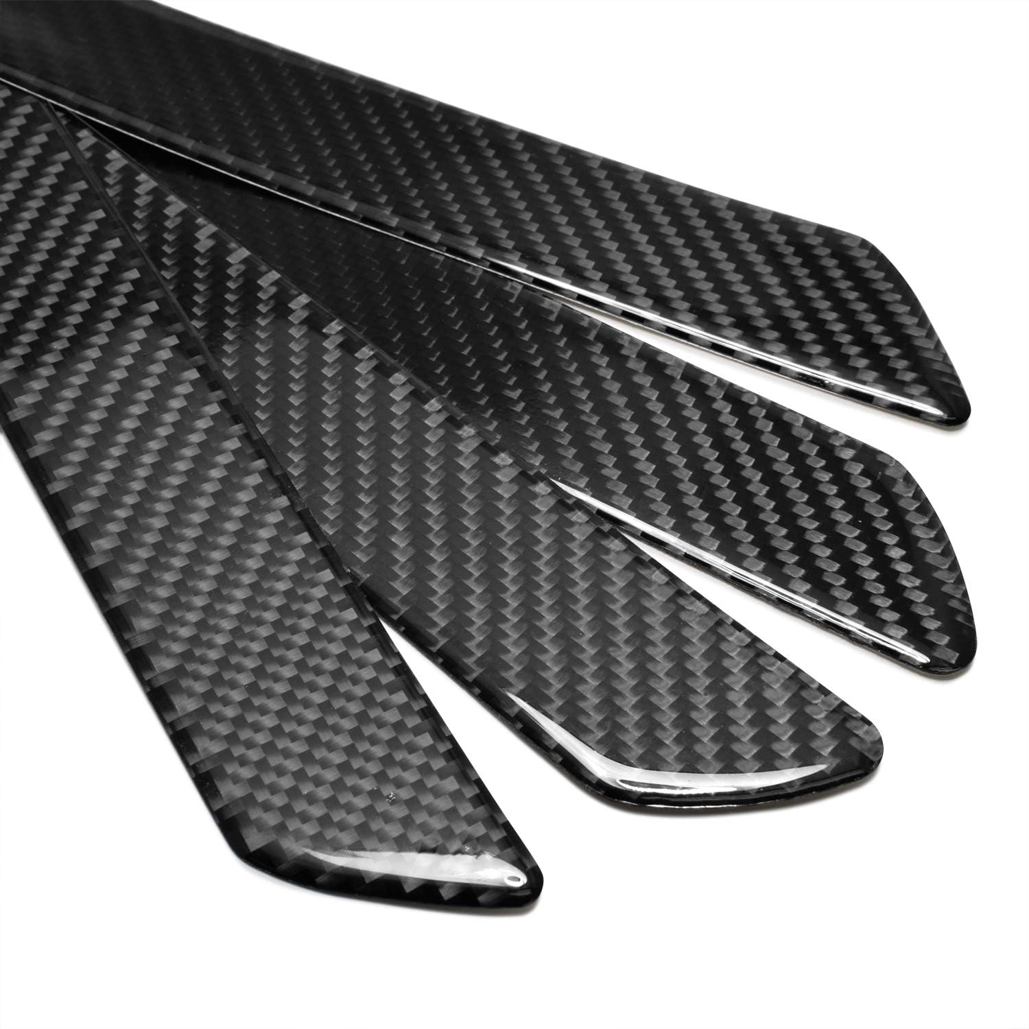 iPick Image for Dodge Scat-Pack Black Real Carbon Fiber 4 Pcs Universal Door Sill Step Protector Kick Plates - Official Licensed