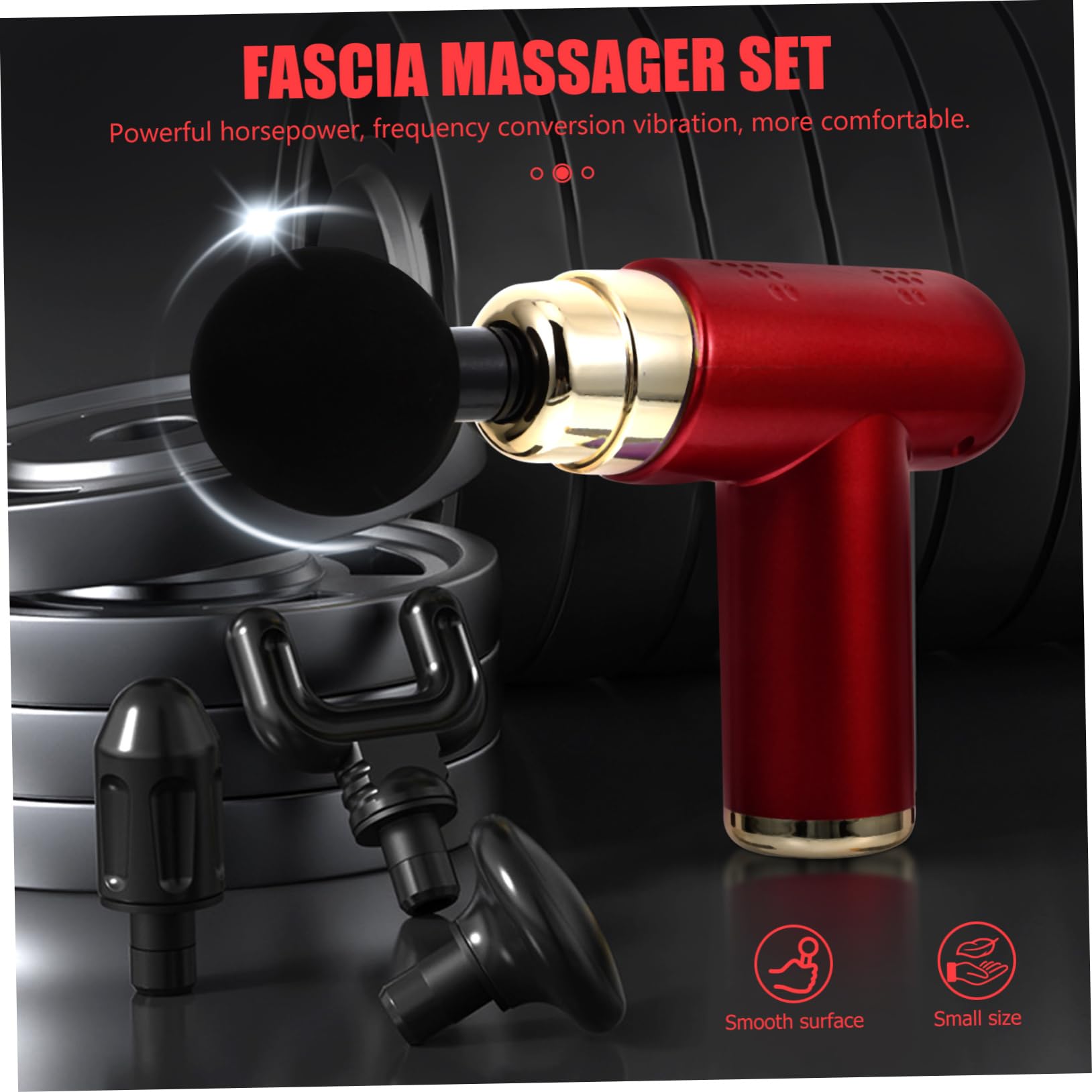 Masajeador de Percusión Eléctrico Mini 1 Juego Abs Rojo