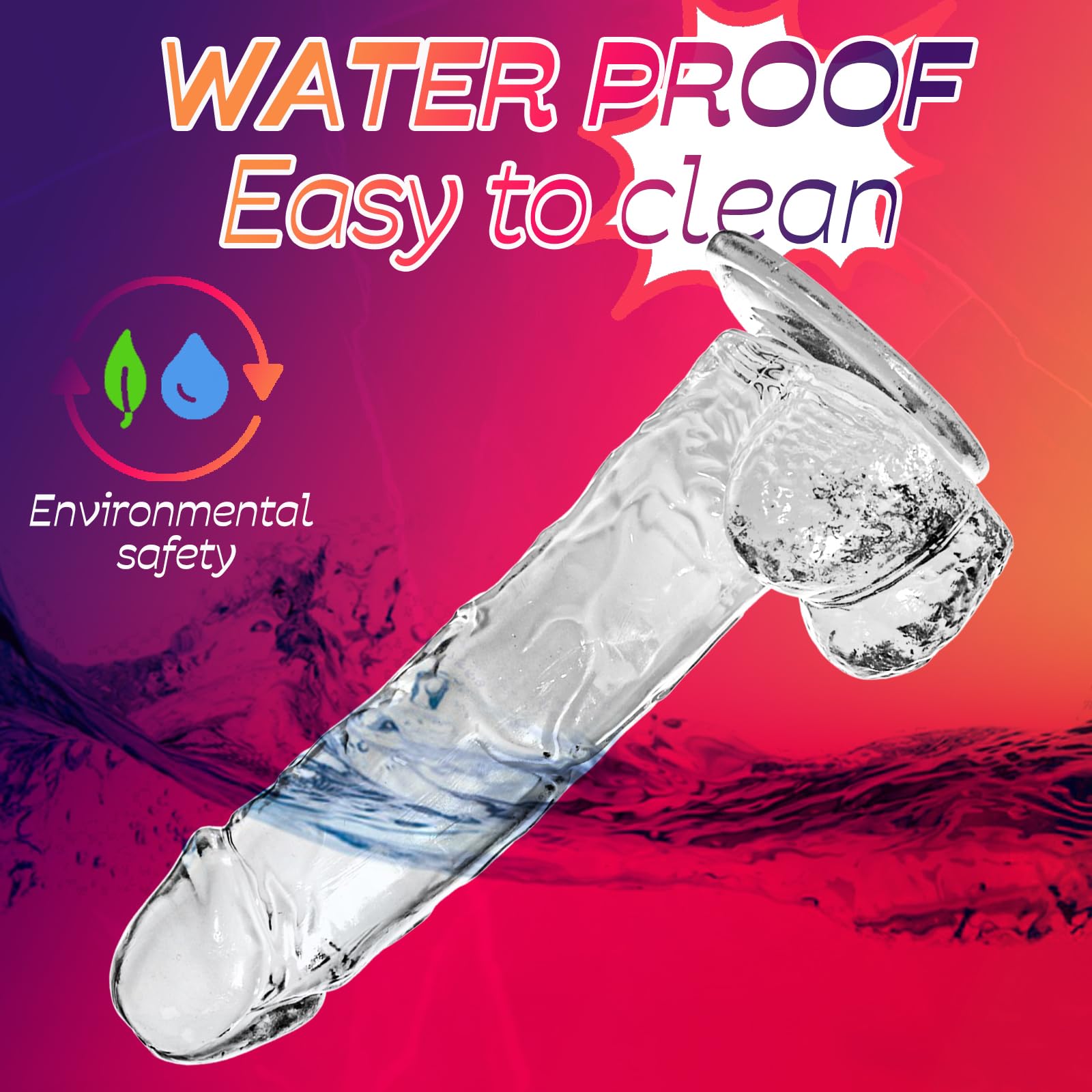 Small Realistic Clear 6 inch Cute Dildo,Adult Sex Toy with Suction Cup Dildo, Suitable for Beginner Women/Men/Gay with Thin and Slim Poke, can be Use for G-spot and Anal: Clear Dildo