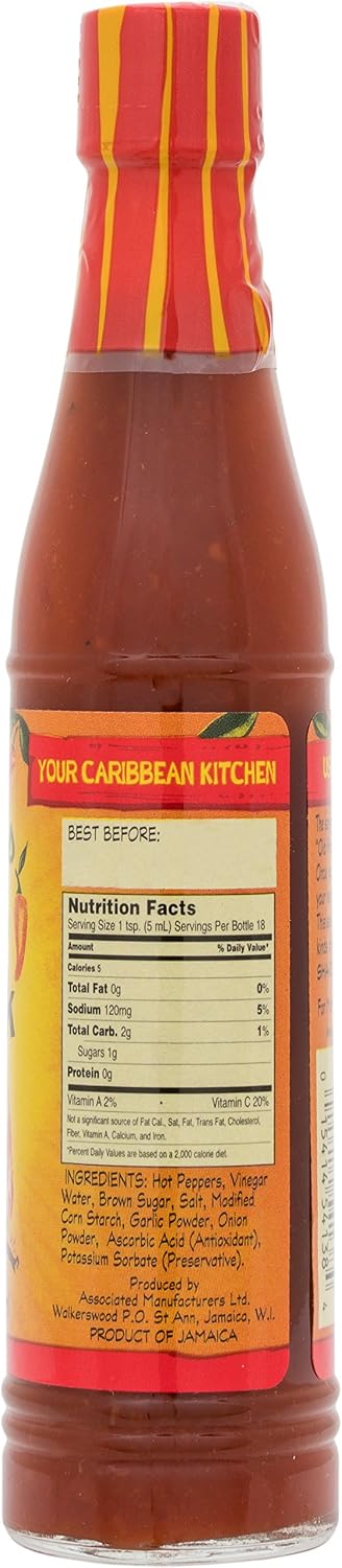 Walkerswood Jamaican Firestick Pepper Sauce, 3.5 Fl. Oz. (Pack of 12)