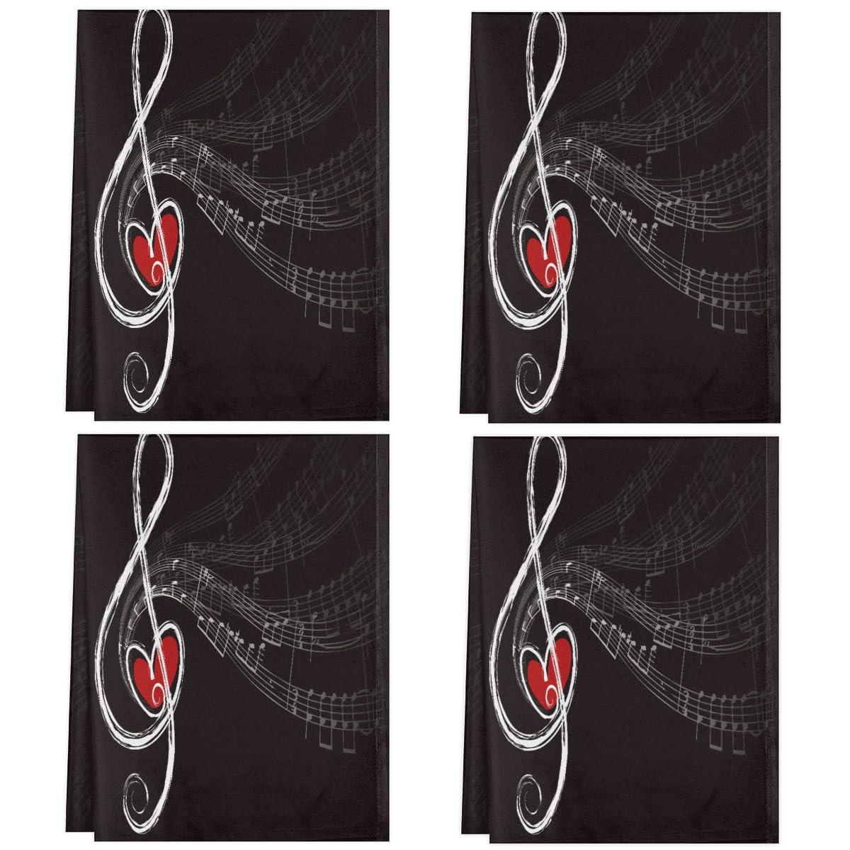 Sfondo Con Cuori E Note Musicali Illustrazione di Stock - Illustrazione