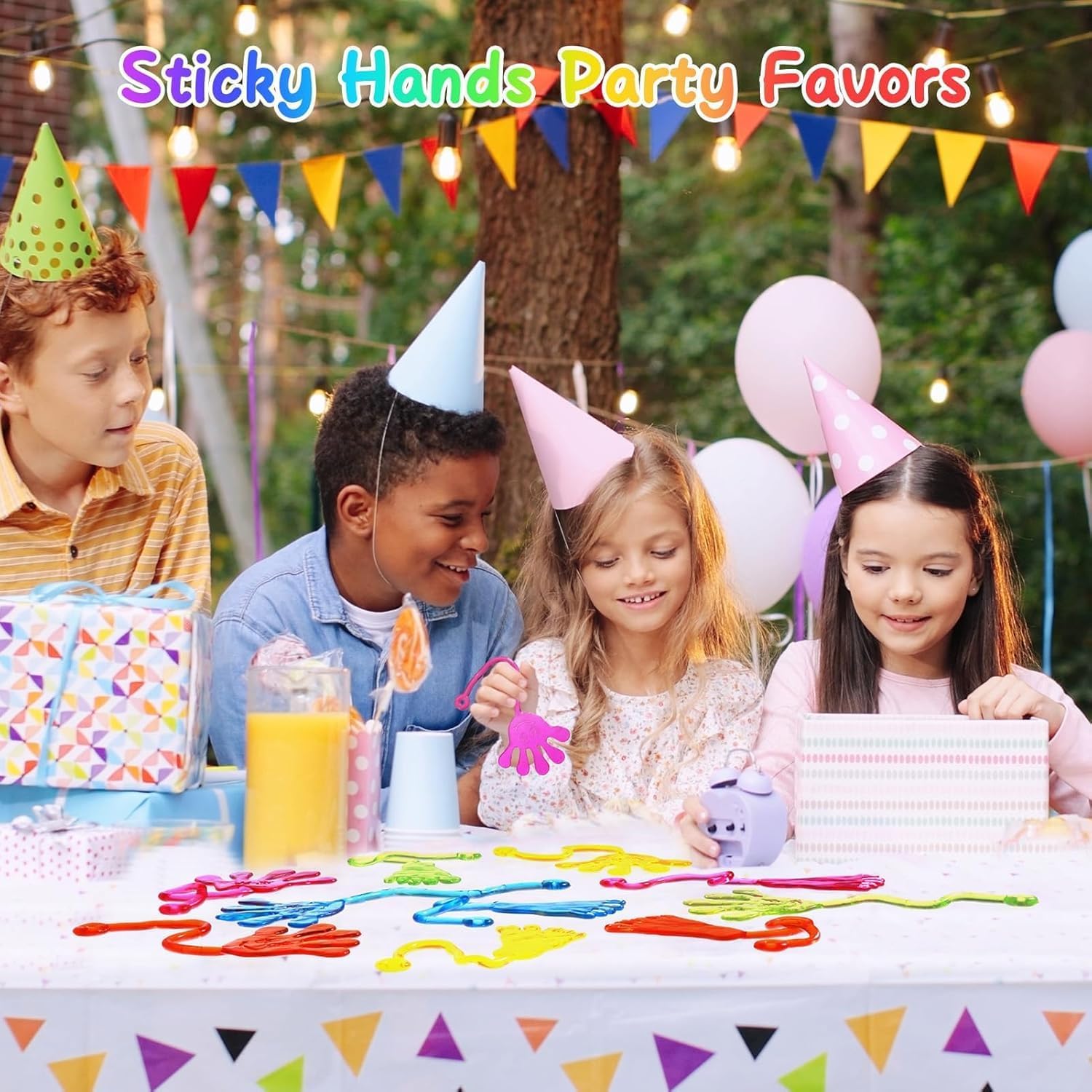 30 PCS Party Favors Sticky Hands Bulk,Stretchy Sticky Hand Feet Goodie Bags Stuffers for Classroom Prizes End of Year Student Gifts Birthday Trinkets Slap Hand