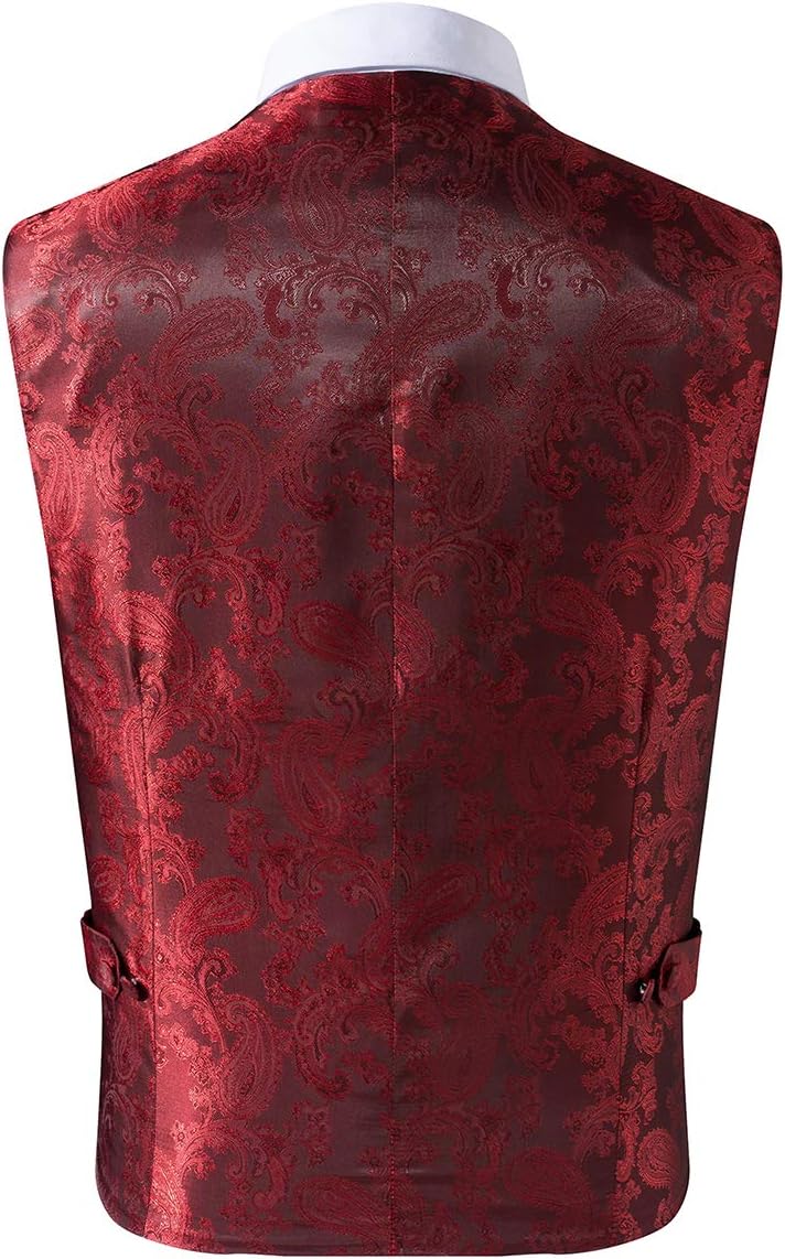 Men's Formal Suit Vest Fit for Business, Casual Dress, Party, Wedding (4PC, Vest, Necktie, Bow Tie, Pocket Square) - Image 2